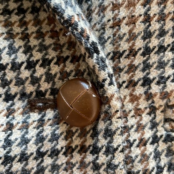 Zara Double Breasted Houndstooth Blazer Size Small - Dark Academia Aesthetic - Picture 8 of 12